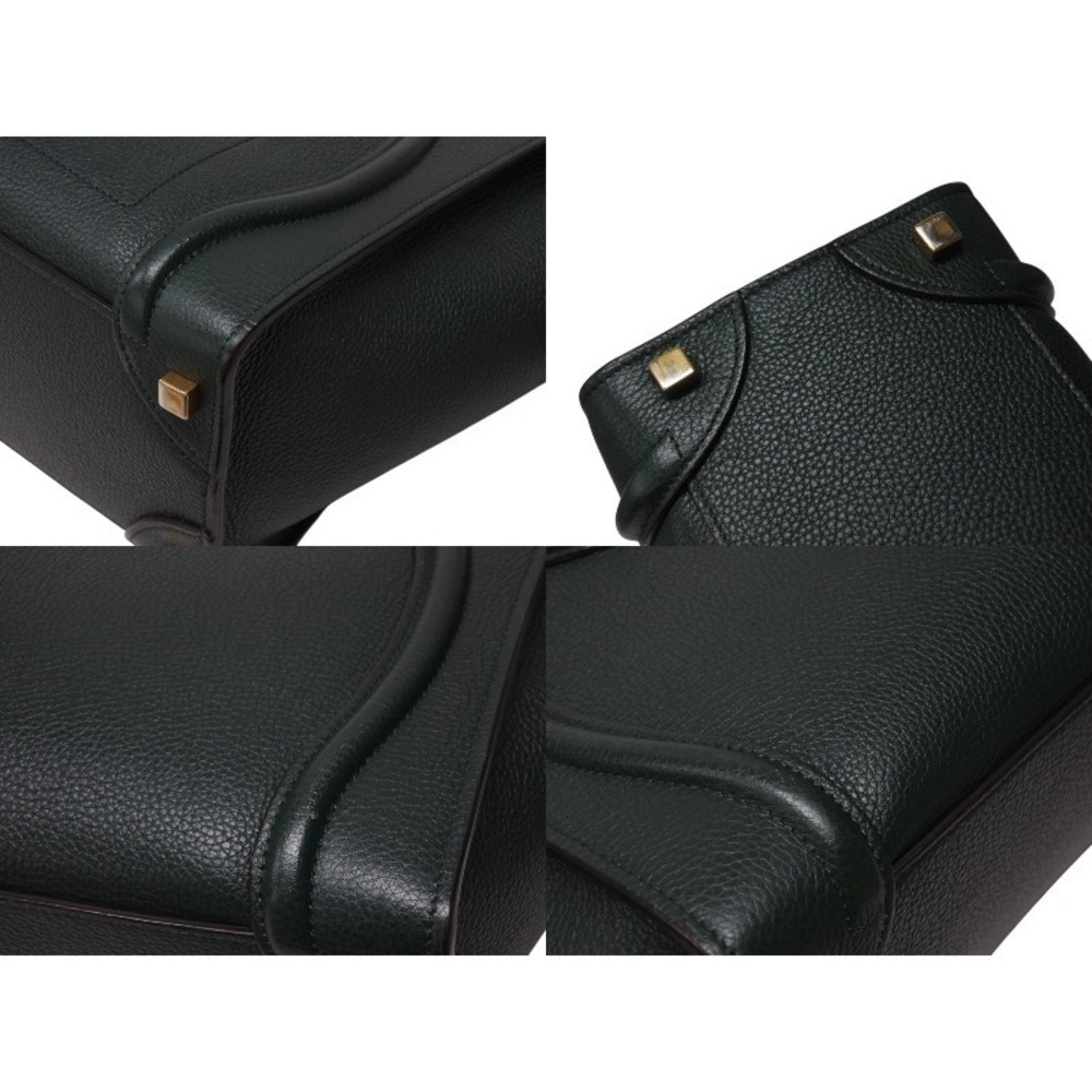 Celine Luggage Shopper handbag dark green leather - Picture 7 of 9